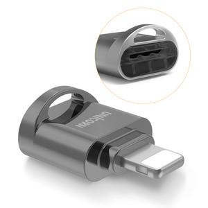 유니콘 8핀 아이폰 아이패드 OTG TF카드리더기(마이크로SD)미니메탈 블랙박스리더기 CTF-200R