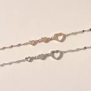 [셀러허브]여자 하트 귀여운 뿅뿅 사슬 써지컬스틸 팔찌 (S18994338)