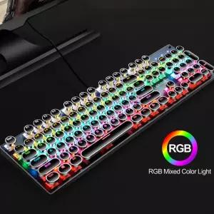 LED 게이밍 기계식 키보드 청축 유선 OKB-MCHBL1