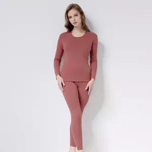 JHWIAP65 제임스딘 극세사 융 기모 방한 여성 내의 내복 세트