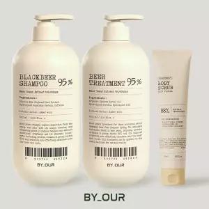 [헤어바디3종세트] 블랙비어 이스트 샴푸 1,017ml * 1개 + 트리트먼트 1,000ml * 1
