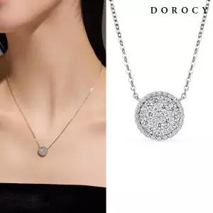 [도로시] 18k 브릴 라운드 랩 다이아몬드 목걸이