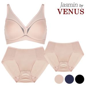 비너스 자스민 메쉬 노와이어 빅사이즈 풀컵 몰드 브라1+팬티2 세트 1290BPP