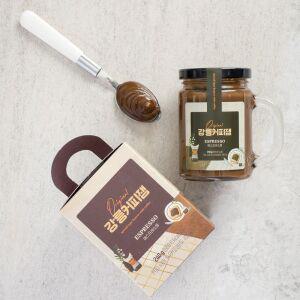 신선코리아 강릉커피잼 빵 밀크 카페라떼 에스프레소