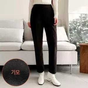 [골덴 기모 배기핏] 여성 겨울 배기바지 골지 기모 밴딩팬츠 골지 블랙/다크브라운