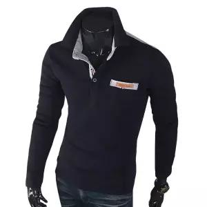 [하프클럽/위즈아이]빅사이즈 2XL 테이프 포켓 긴팔 카라티 NHT405C