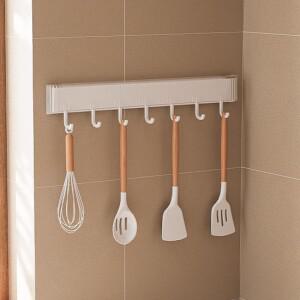 다용도 무타공 벽걸이후크 조리도구 수납 접착식 후크 7구 L739