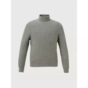 [롯데백화점]트레몰로 [트레몰로] 울 캐시미어혼방 롱터틀넥 투톤 목폴라 니트 TRNBF4Z9181