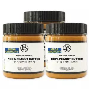 야스티 순 땅콩버터 크런치 300g X 3개 무첨가 100% 피넛버터 잼