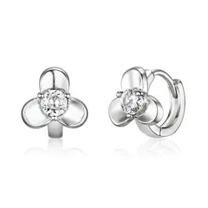 [가이거] 실버 플라워 심플 원터치 귀걸이 GISVEE125