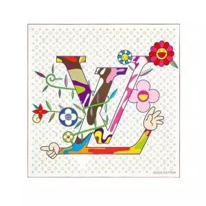 [LOUIS VUITTON][명품] 루이비통 무라카미 다카시 에디션 슈퍼플랫 스퀘어 90 머플러