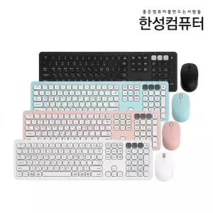한성컴퓨터 BKM500 듀얼 무선 키보드마우스 세트 (핑크)