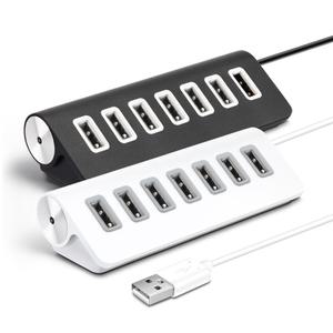 COSY USB 7포트 허브 / PC 노트북 컴퓨터 멀티 포트 확장 분배기 편리한 각도 선길이 1m