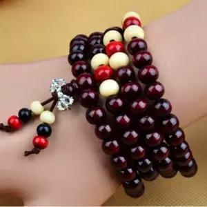 고품질 홍단 나무 8mm 염주 108염주 금강저 불교 단주 종교용품 (WFGT9HV)