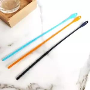 고품질 긴빨대 빨대솔 실리콘 스카이블루 부드러운 브러쉬 (WFGT9JI)