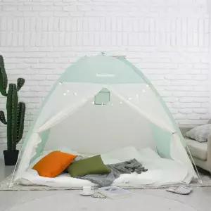 [빈슨메시프] 포그닝 원터치 난방텐트 스위트 싱글 침대 사각난방 방한 보온 실내 수면 텐트