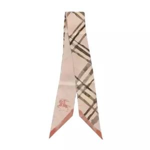 [버버리]라프리마 버버리 EKD 체크 패턴 실크 스카프 8102101
