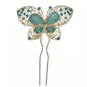 [보리보리/예가한복]예가한복 성인 뒤꽂이 나비큐빅 하늘