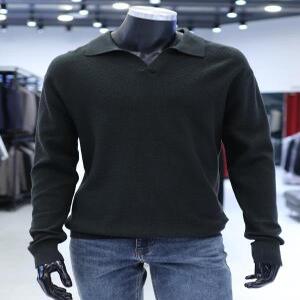 STCO 세이브존04 FW 와플조직 오픈카라 니트 1KT24306