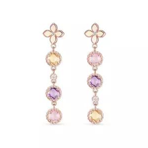 [도로시] 14k 퓨어 블라썸 롱 귀걸이(랩 다이아몬드)