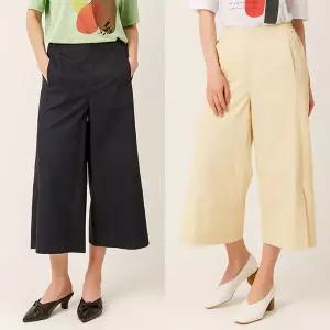 [레이나][레이나] [오로비앙코] 라세르 코튼 퀼로트 7부 팬츠