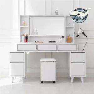 화이트 미니멀 화장대 서랍 수납 정리 WFH881J