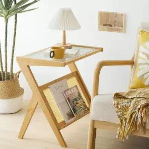 대나무 침대협탁 원목 라탄 미니 협탁 WC4627C