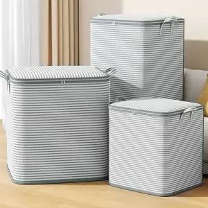 [할인바이할인][1+1+1] 탄탄퀄리티! 100리터 대용량 리빙박스 옷정리함 이불정리함 (총3개)