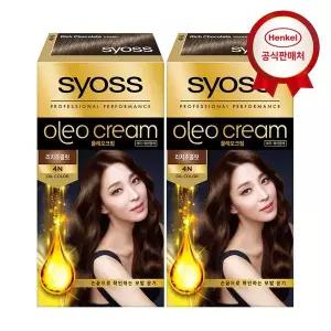 갤러리아 사이오스 올레오크림 새치염색약 4-N 리치초콜릿 x 2개