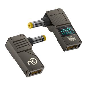 노트킹 100W USB C타입 TO DC 외경 4.0mm 내경 1.7mm 레노버 노트북 충전 변환 젠더 팁 잭 어댑터 케이블 전압 전류 측정 P-4