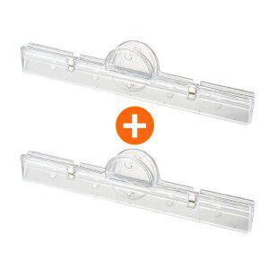 1+1 자석 부착형 사무용 A4 용지 집게 투명 서류 문서 정리 클립 사무실 회사 학교 칠판 게시판