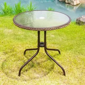 유니스 강화 700 원형 테이블 유리 야외 정원 카페 테라스 인테리어 매장 업소 간이