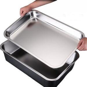 스텐 사각 설거지통 직사각형 대형 쟁반 밧드 고기손질 트레이 튀김옷 스틸쟁반 바트