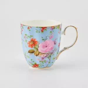 티로직 펌킨 골드림 머그컵 로얄로즈 300ml 도자기 찻잔 커피잔