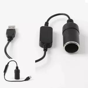 USB전원 시거잭 승압 케이블 5V TO 12V 33CM 시거소켓 시거잭변환기 시거젝