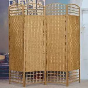 오픈형 파티션 베이지 4단 라탄 200cmx200cm (WFHJLPB)