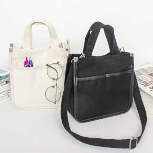 미콘 22219 국산 캔버스 미니 에코백 크로스백