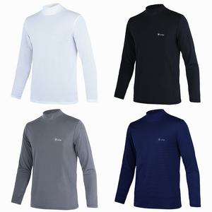 여름 남성 긴팔 쿨티셔츠 스트레치 반목 티셔츠 냉감 목티 쿨티 야외 단체 작업 현장티