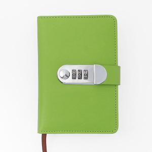 그린 비밀번호 수첩 1p 자물쇠 잠금 포켓 일기 노트 업무 가죽