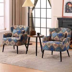 빈티지 소파 1인용 복고풍 앤티크 패브릭 파티룸 거실 카페 북유럽 클래식