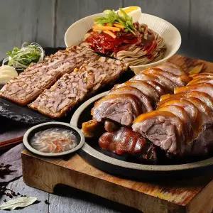 [아빠식당][족편세트] 황기순살 냉장족발300g 1팩+족발편육200g 1팩+비빔막국수1세트(+새우젓소스2 증정)