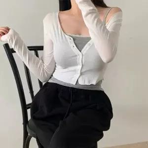 [하프클럽/]여성 데일리 레이스 슬림핏 스판 이너 끈 나시