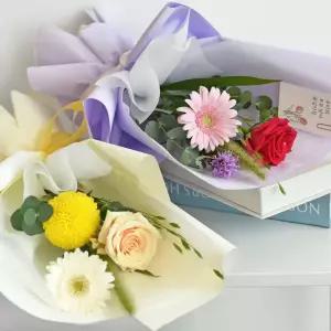 생화 랜덤 미니 꽃다발 꽃선물 유치원 어린이집 행사 입학 졸업 선물