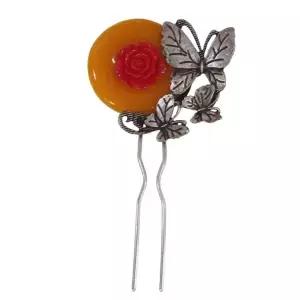 [보리보리/예가한복]예가한복 성인 뒤꽂이 장미호박 주황