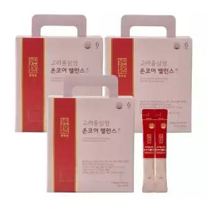 [내일도착] 천양삼 6년근 고려홍삼정 온코어 밸런스 홍삼스틱 15g x 100포, 3개