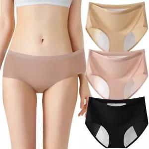 미미캐츠 3매구성 노라인 위생팬티 스킨핏 심리스 매쉬 샘방지 여성 위생팬티 3매 110까지 빅사이즈 가능 P-2291