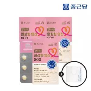 종근당 헬시아민 활성 활성형 엽산 800 60정 3박스(6개월분) + 쇼핑백(소)