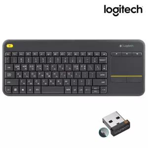 로지텍코리아 K400 Plus 무선 터치 패드 키보드 한글 자판 수신기 포함