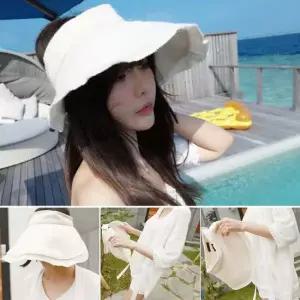 빅사이즈골프모자 여자 린넨 여름 챙이 넓은 모자 바캉스 여행 코디