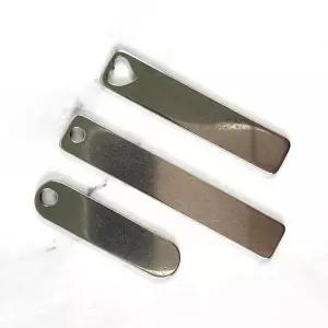 도톰 스텐 열쇠고리 각인바 1p 금속공예 무지 네임택